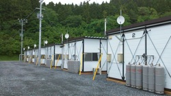 Temporary housing complex in Ofunato