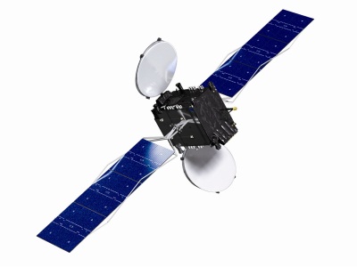 large blue satellite