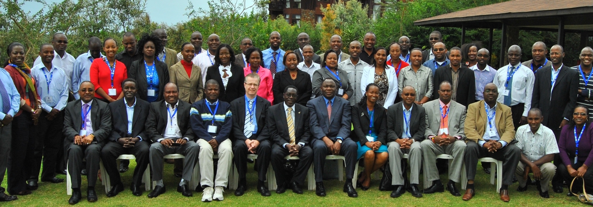 Group shot of drafters of the national broadband strategy for Kenya