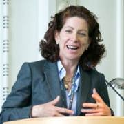 Marianne Fay presenting the World Bank report, "Inclusive Green Growth" at a panel discussion in Washington D.C.